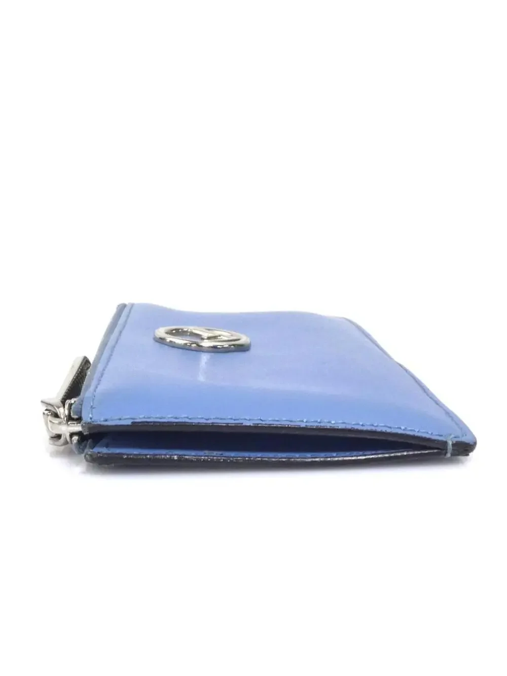 Auth Fendi F Is Coin Purse Case Blue #280388F20B